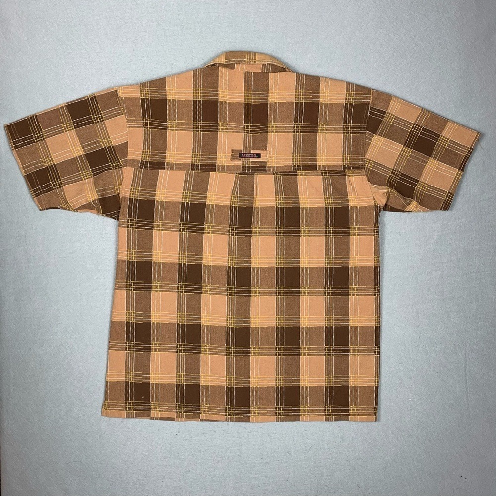 Y2K Veezo Wear Shirt Men's XL Short Sleeve Plaid Button Up Western Casual - Picture 2 of 15